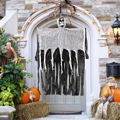 Instant Spooky Entryway: Hanging Skull Ghost Halloween Decor, 2-Pack product photo 2