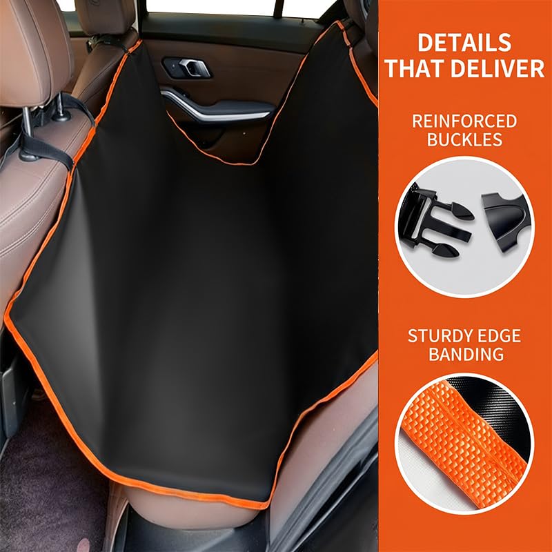 Stop Fur & Scratches: Waterproof Dog Car Seat Cover for Back Seat product photo 4