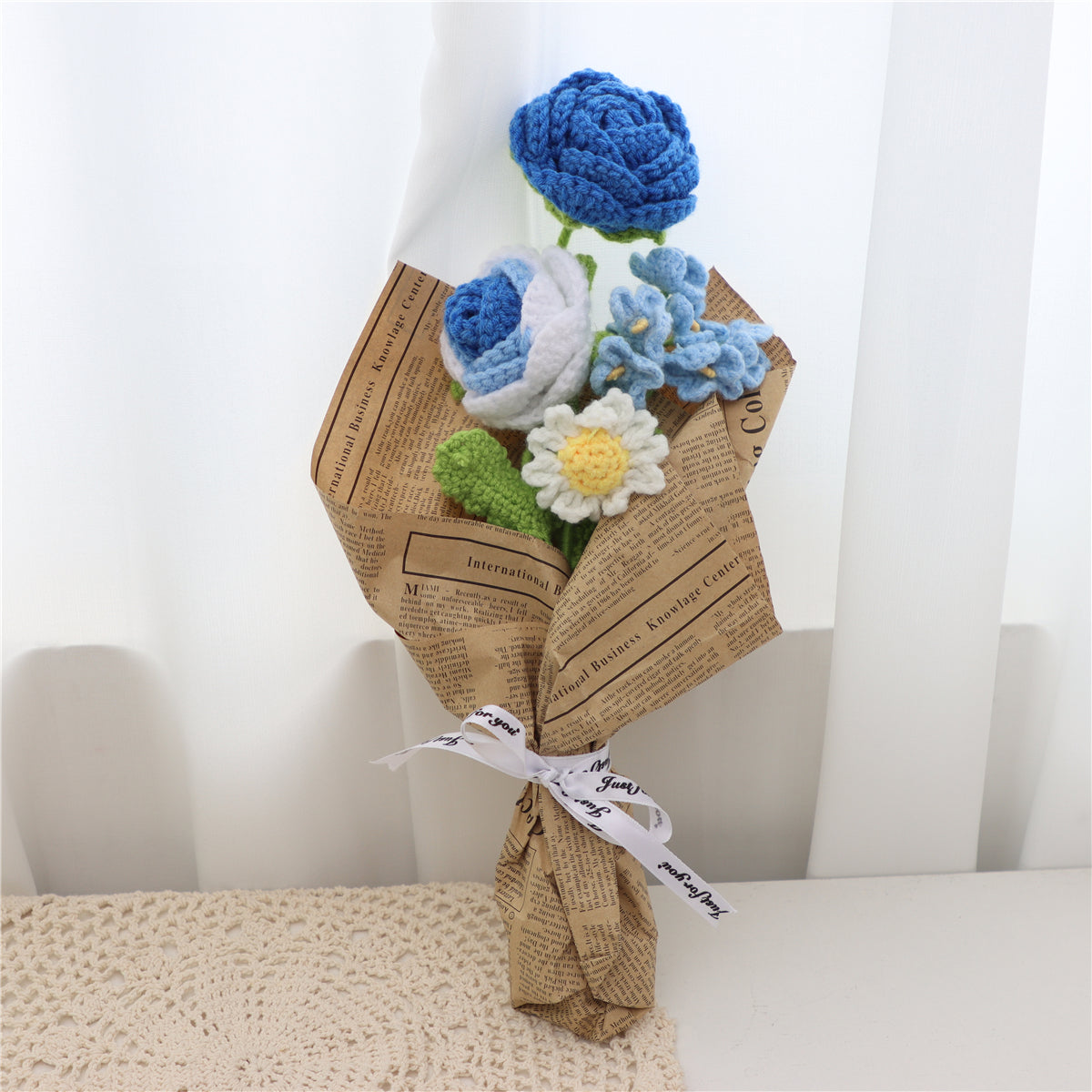 Never-Wilt Crochet Flower Bouquet - Handmade Gift for Birthdays product photo 5