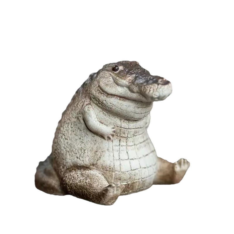 Chubby Crocodile Resin Figurine - Charm for Tables & Shelves product photo 4