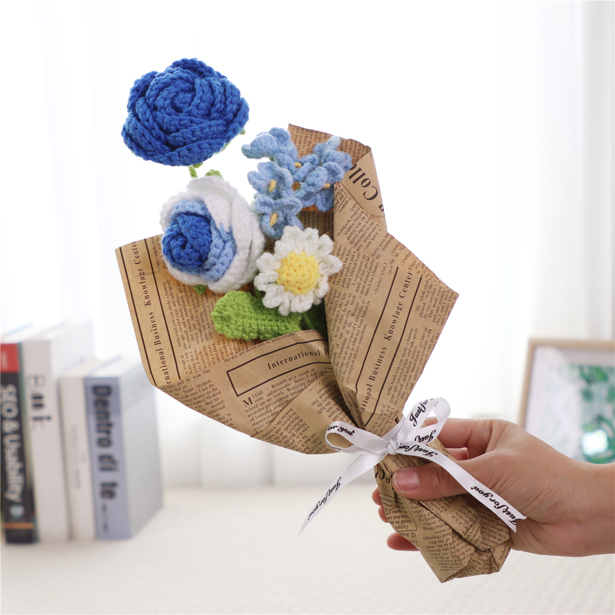 Never-Wilt Crochet Flower Bouquet - Handmade Gift for Birthdays product photo 1