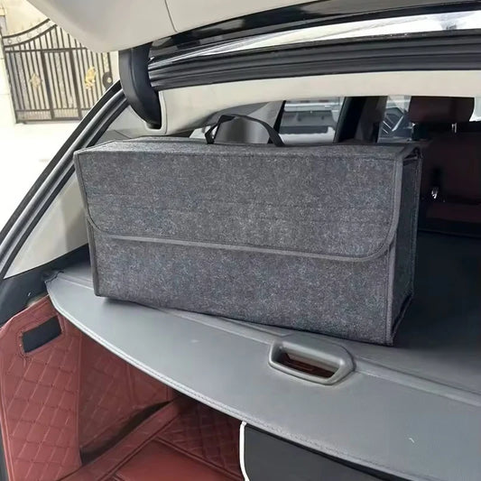 Stop the Trunk Roll: Felt Car Trunk Organizer with Carry Handle