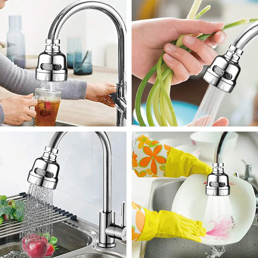 Stop the Splash: 360° Swivel Kitchen Faucet Aerator, 3 Spray Modes