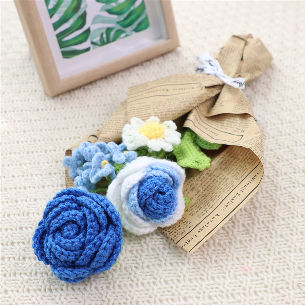 Never-Wilt Crochet Flower Bouquet - Handmade Gift for Birthdays product photo 3