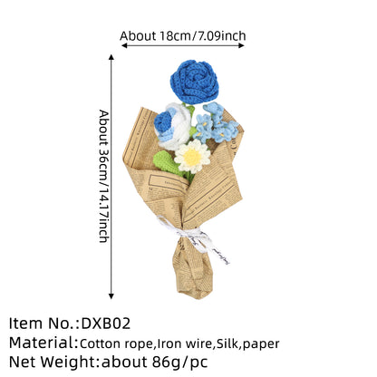 Never-Wilt Crochet Flower Bouquet - Handmade Gift for Birthdays product photo 2