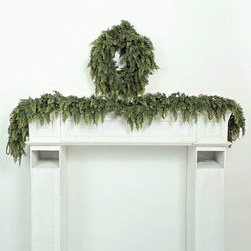 Instant Holiday Greenery: Thickened Artificial Cedar Rattan Garland product photo 4