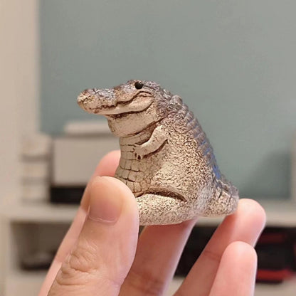 Chubby Crocodile Resin Figurine - Charm for Tables & Shelves product photo 2